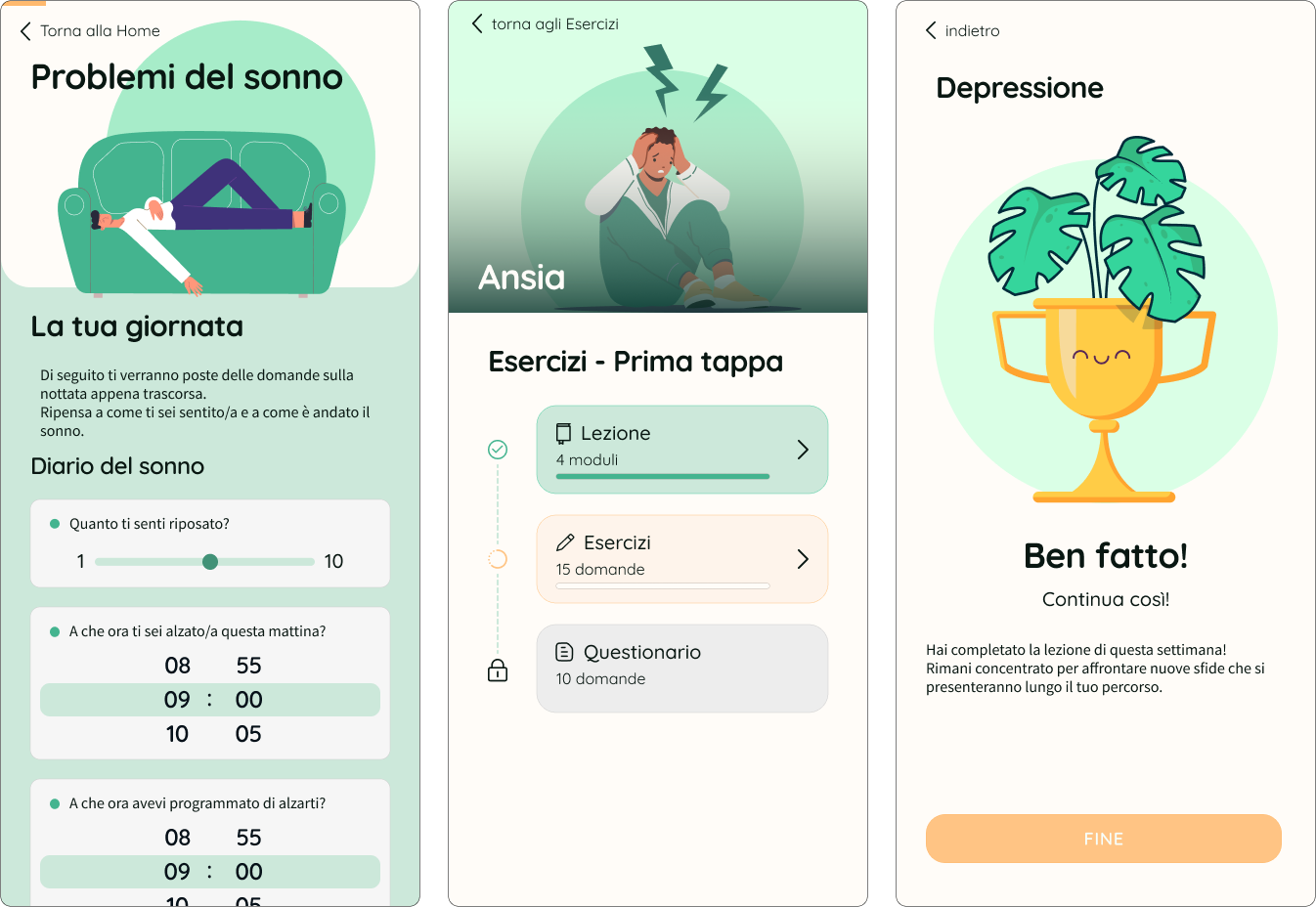 Mockup della nuova versione di MindBlooming